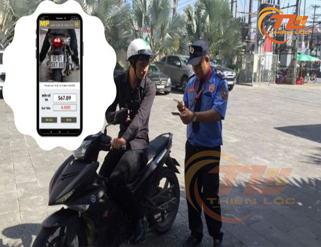 máy giữ xe cầm tay
